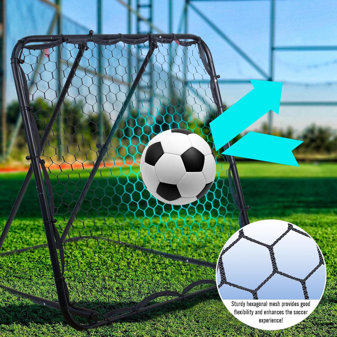 Leogreen Rebounder für Fussball, Fussball Rebounder Jugendlich, Teleskopische Stufenlose Einstellung