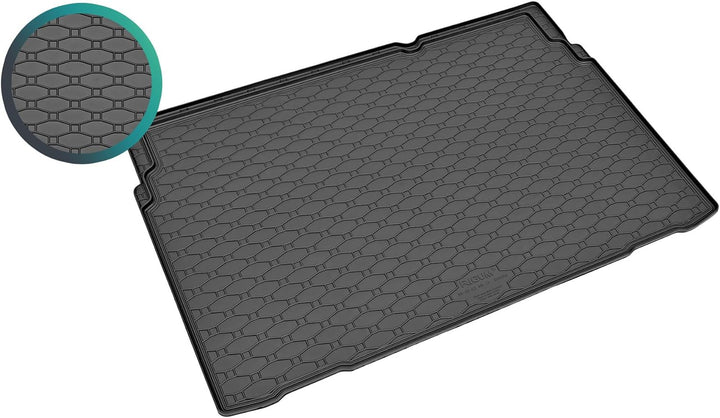 Passgenaue Kofferraumwanne und Gummifussmatten geeignet für Citroen C3 Aircross ab 2017 + Gurtschone