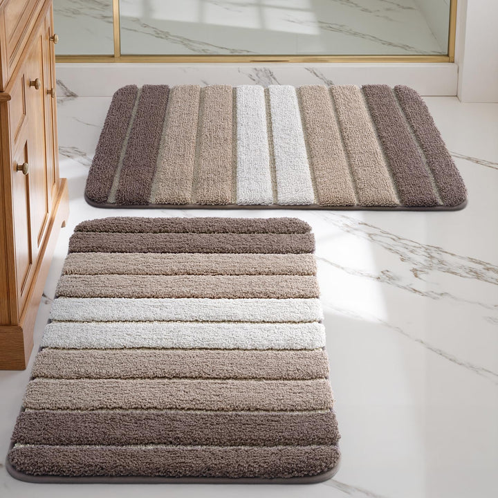DEXI 2er Pack Badematte rutschfest 50 x 80 cm, Weich Badezimmerteppich Saugfähige Badteppich Waschba