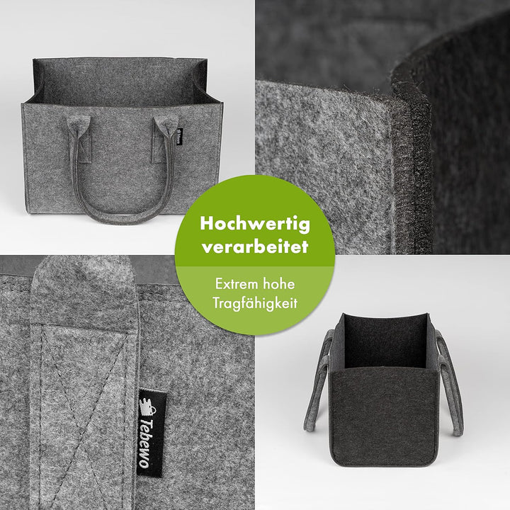 Tebewo Filztasche Premium - praktische Einkaufstasche - modische Shopping Bag - Einkaufskorb aus Fil