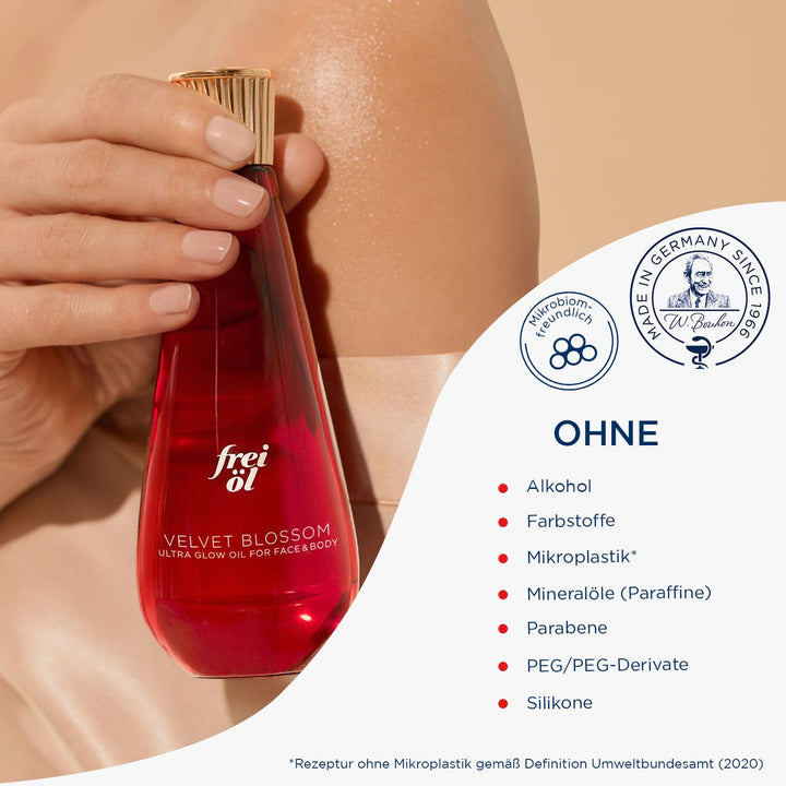 frei öl – ULTRA GLOW ÖL Velvet Blossom mit verspieltem Duft - für Gesicht & Körper – für mehr Glow &