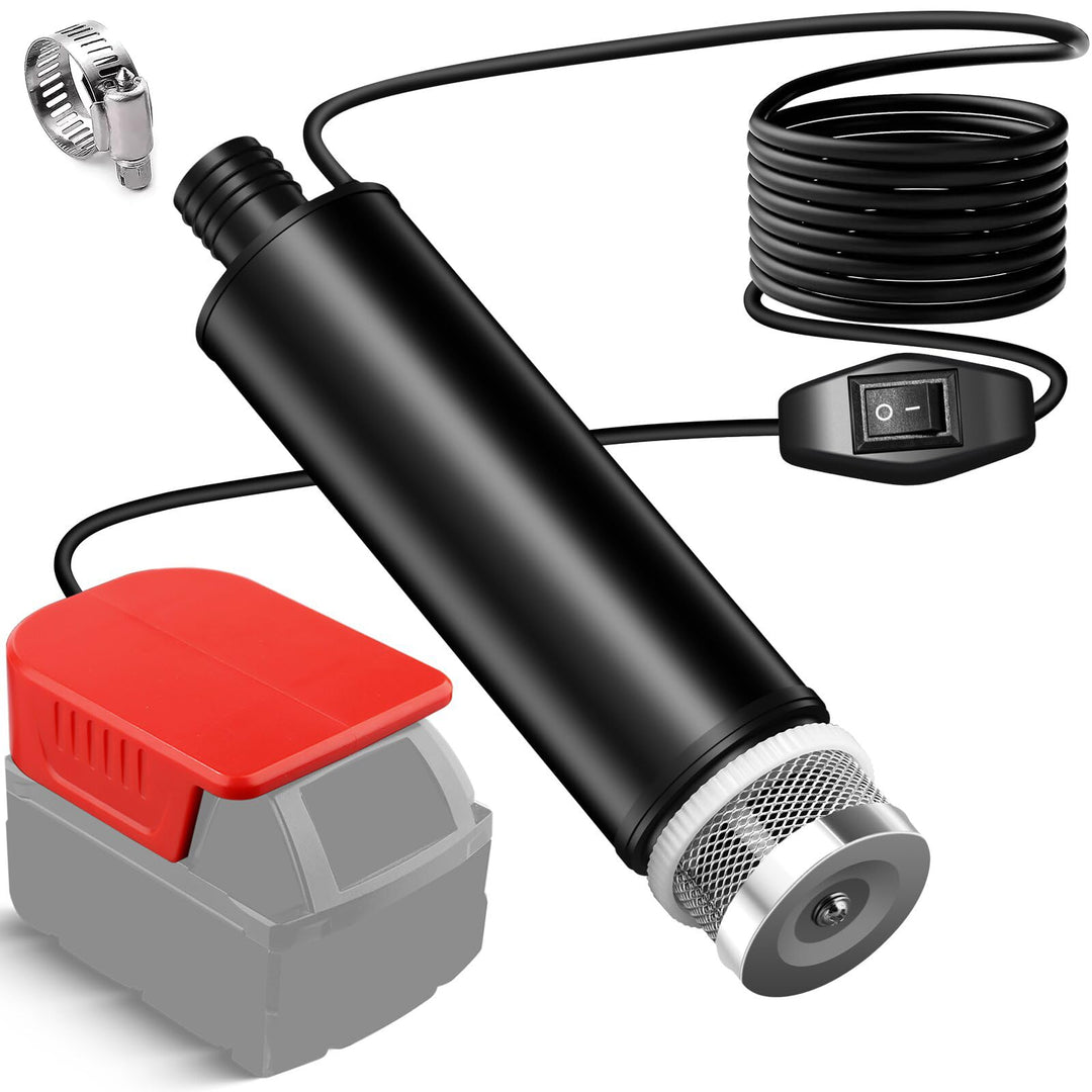 Tauchpumpe für Milwaukee 18V Akku, Mini-Wasserpumpe für M18,Absaugpumpe,Poolpumpen,Gardena,Keller,Po