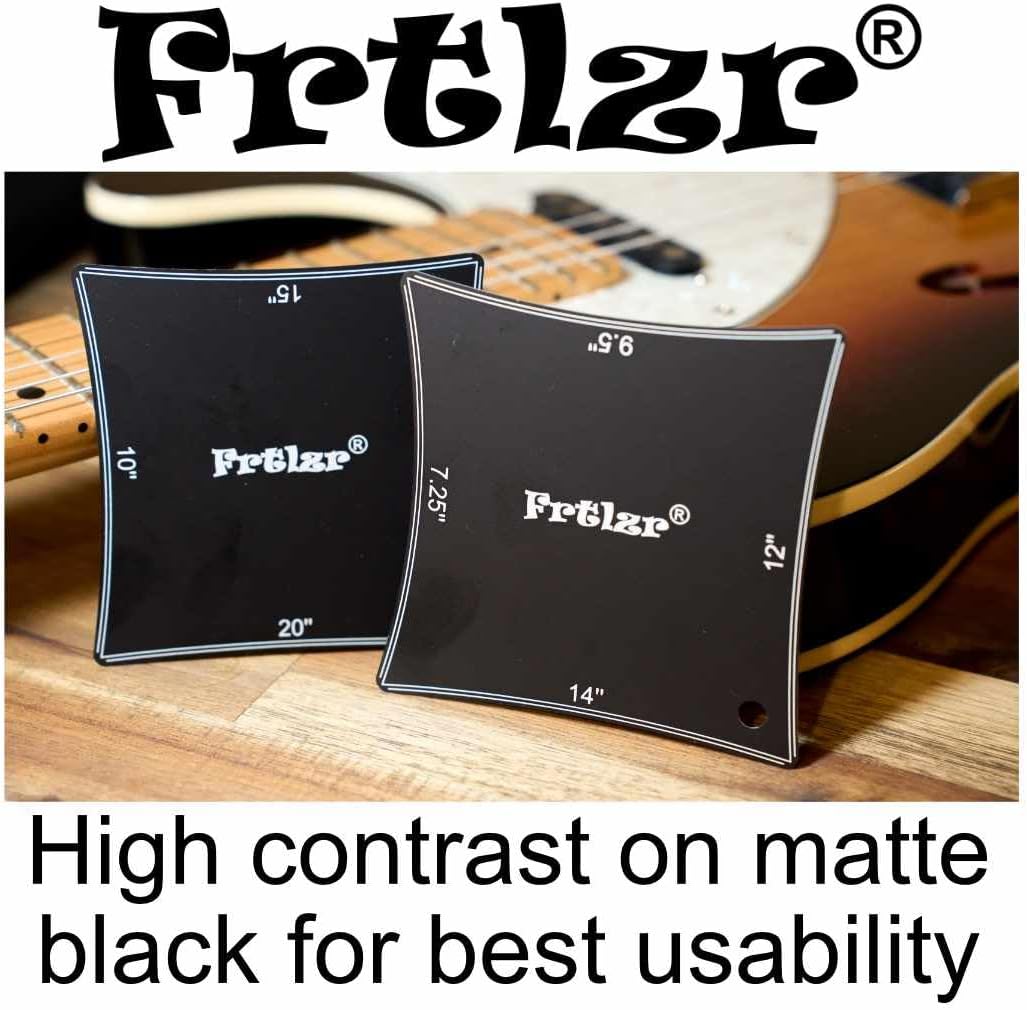 Radiusmessgeräte 2 Stück Set Gitarre Bundschlitz Tiefenmesser Professionelles Setup Tool Radius Mess