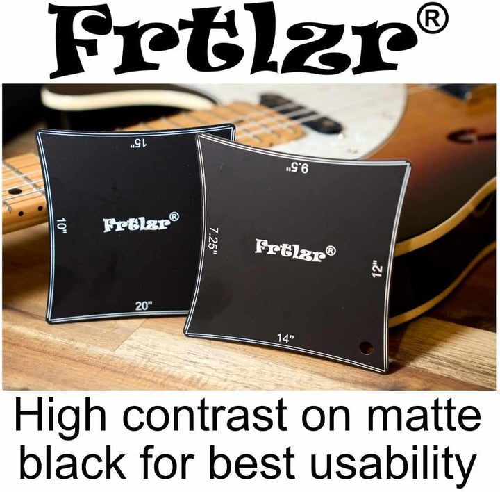 Radiusmessgeräte 2 Stück Set Gitarre Bundschlitz Tiefenmesser Professionelles Setup Tool Radius Mess