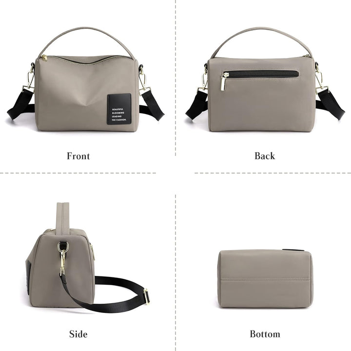 PORRASSO Damen Umhängetasche Casual Schultertasche Nylon Handtasche Mädchen Crossbody Bag für Reisen