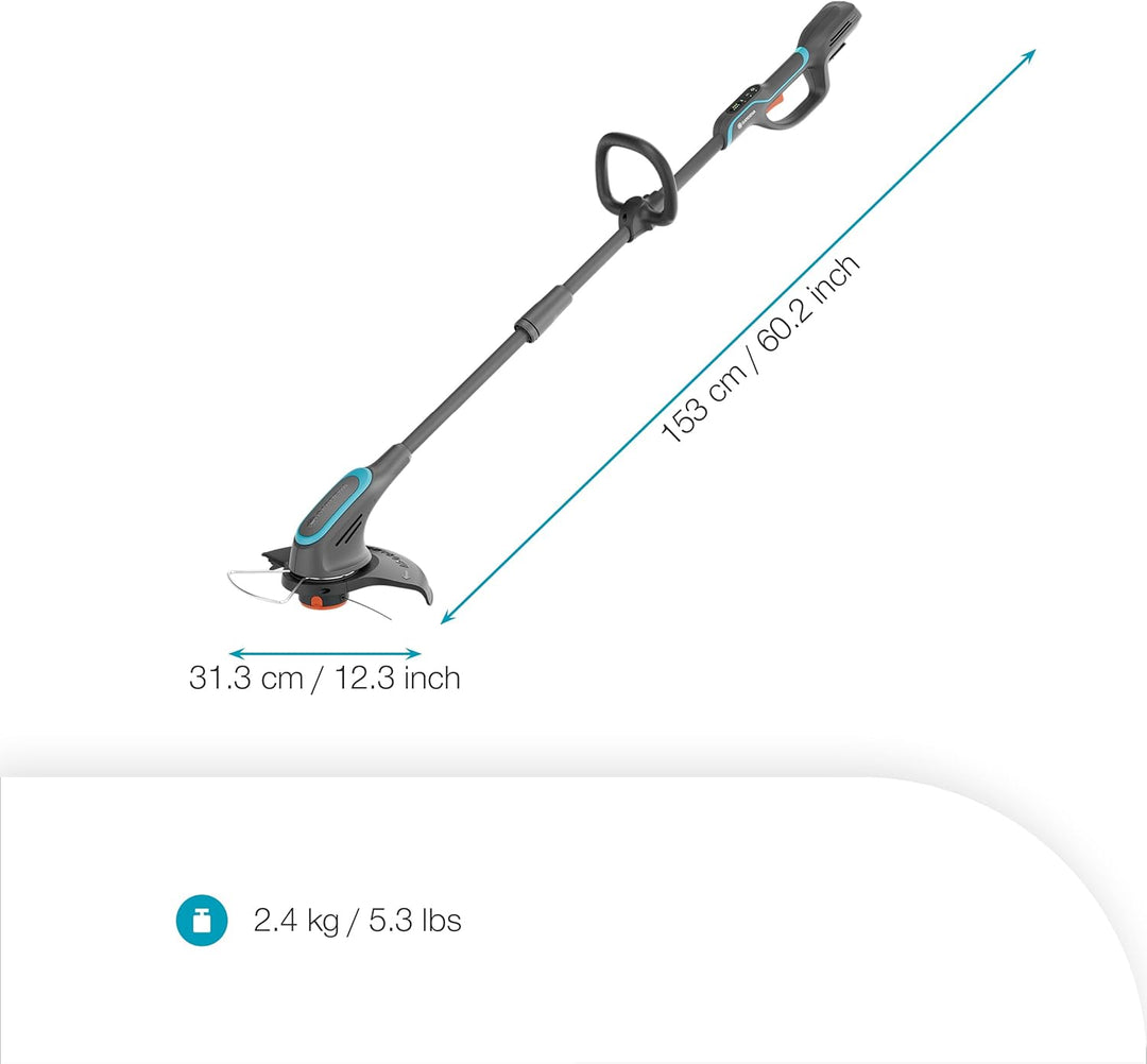 Gardena PowerTrim 30/18V Solo Akku-Rasentrimmer, Power for All-kompatibel, PowerBoost-Modus, 2-mm Tr