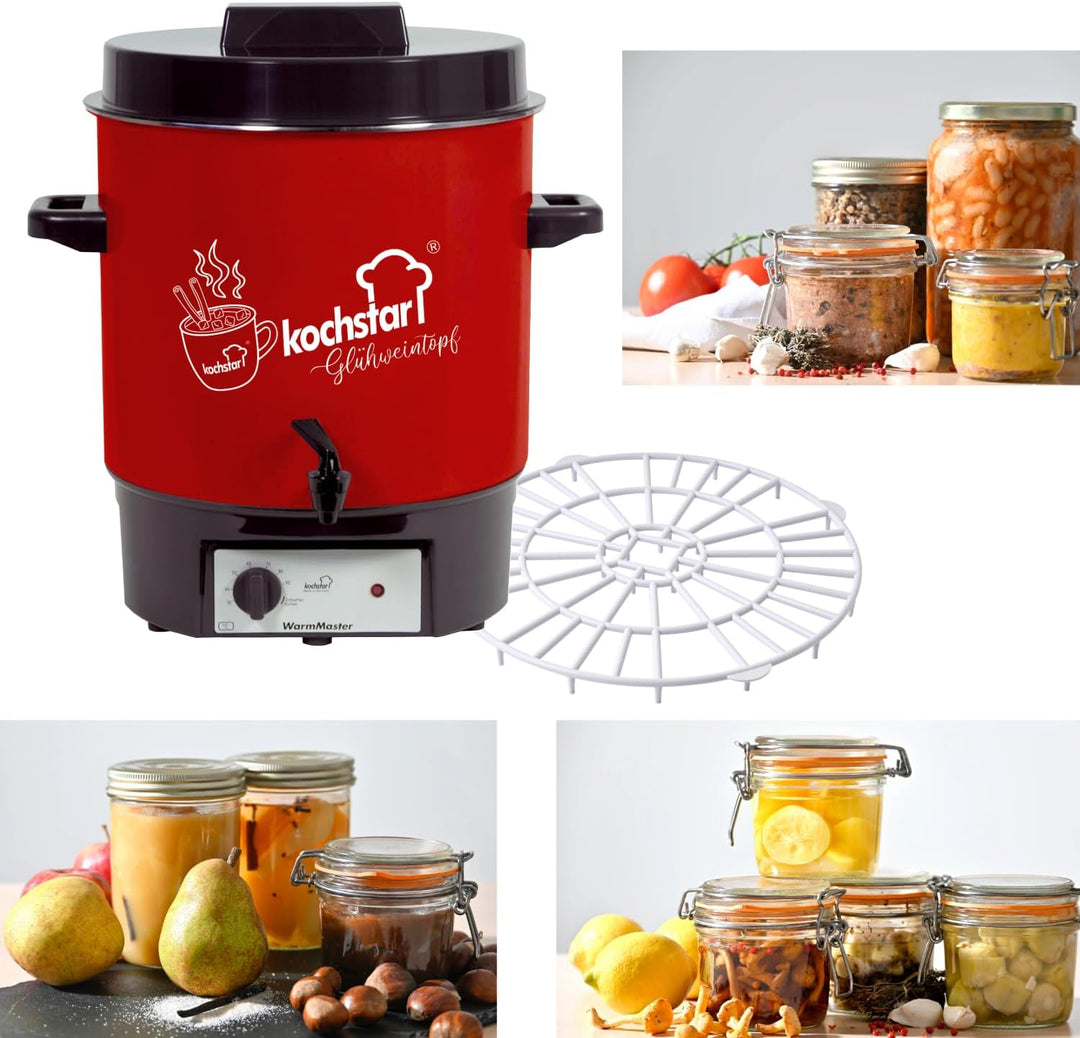 Kochstar WarmMaster A - Sonder-Edition X-Mas (Glühweintopf, Inhalt 27 Liter, 1800 Watt, emailliert i
