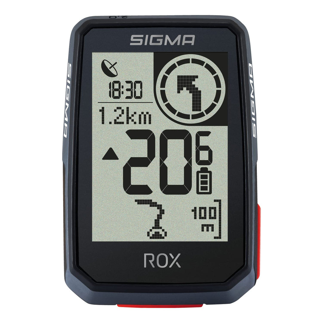 SIGMA SPORT ROX 2.0 Black | Fahrradcomputer kabellos GPS & Navigation inkl. GPS Halterung | Outdoor