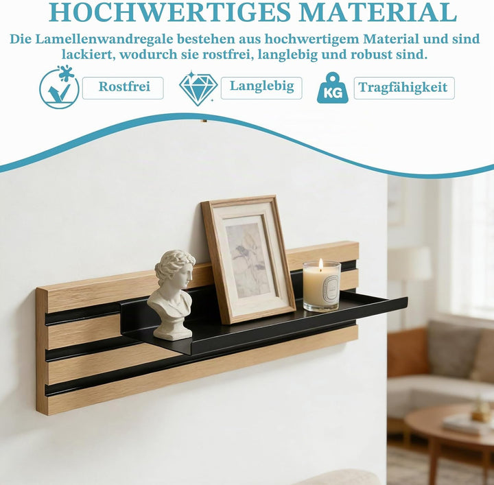 MIGUBIGU 1 Pcs Regal für Akustikpaneele Ohne Bohren 25 x 15 cm, Wandorganizer für Akustikpaneele Sch
