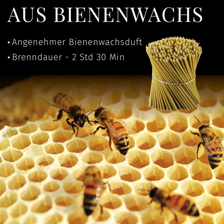 Danilovo Ritual Kerzen 100% Bienenwachs (Gelb) - Orthodoxe Kerzen für Gebet Tischdeko Hochzeit - Ung