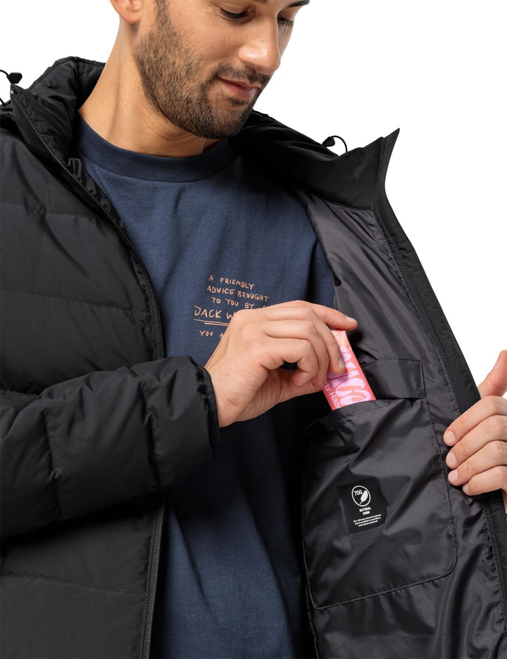 Jack Wolfskin Herren Colonius Jkt M Daunenjacke S Schwarz, S Schwarz