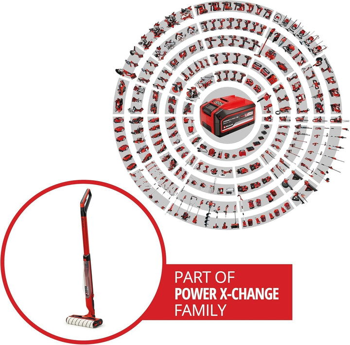 Einhell Akku-Hartbodenreiniger CLEANEXXO Power X-Change (18 V, 290 mm Bürstenwalze, BOOST-Modus, Sel