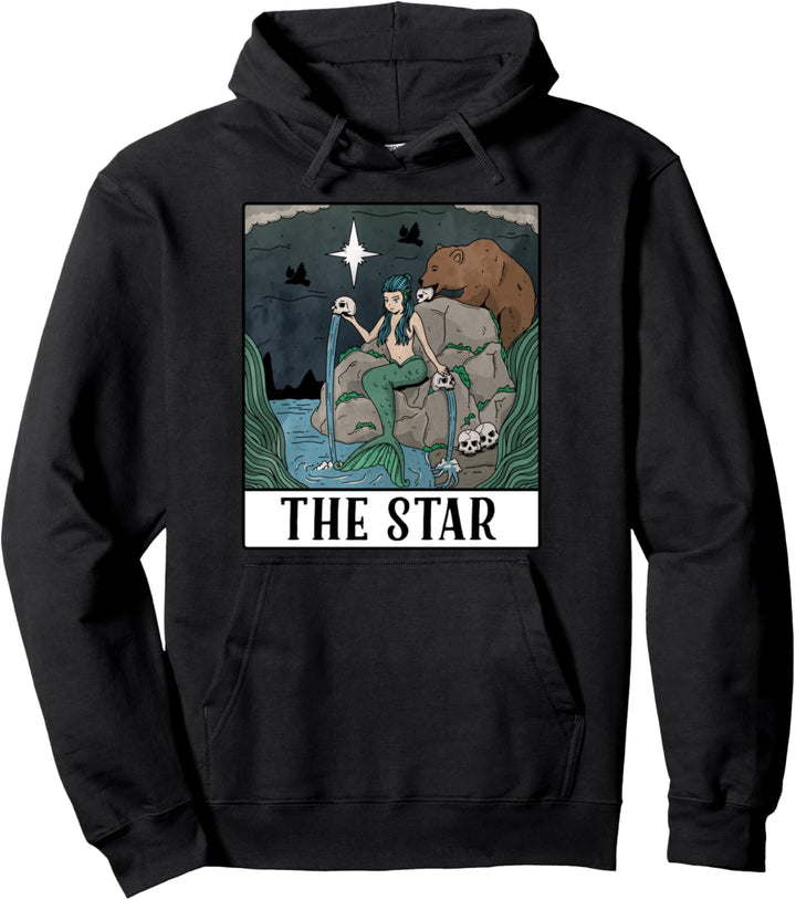 Mermaid The Star Occult Tarot Card Sweater Men Women Pullover Hoodie