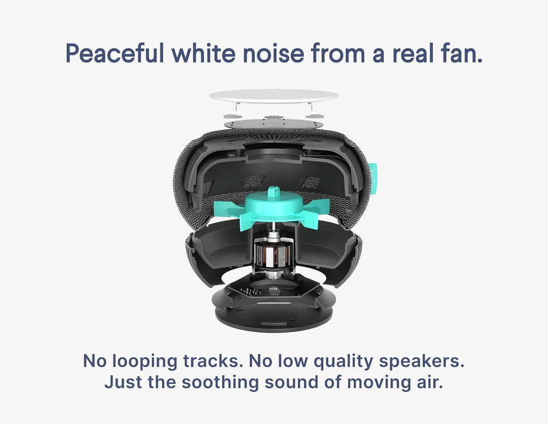 Snooz Sound-Maschine mit weissem Rauschen, echter Ventilator im Inneren für nicht störende weisse Ge