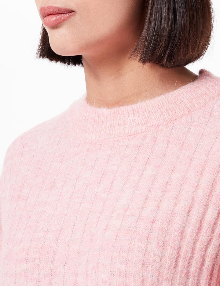 ICHI Damen Ihamara Ls Rib Pullover S 142307/Cameo Pink, S 142307/Cameo Pink