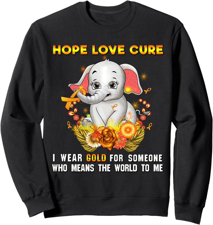 Childhood Cancer Awareness Fighter Warrior Chemotherapy Gift Sweatshirt