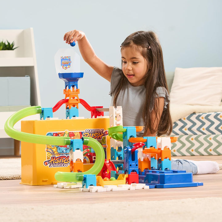 VTech Marble Rush - Build & Store Box Set M400 – Interaktive Murmelbahn mit spannenden Bahnelementen