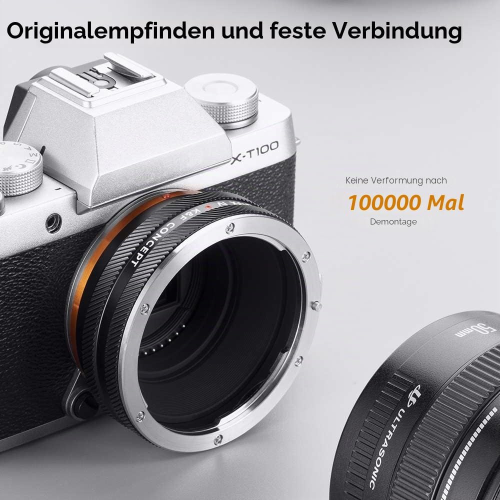 K&amp;F Concept EF/EF-S auf FX IV PRO Objektivhalterungsadapter mit Blendensteuerungsring, kompatibel mi
