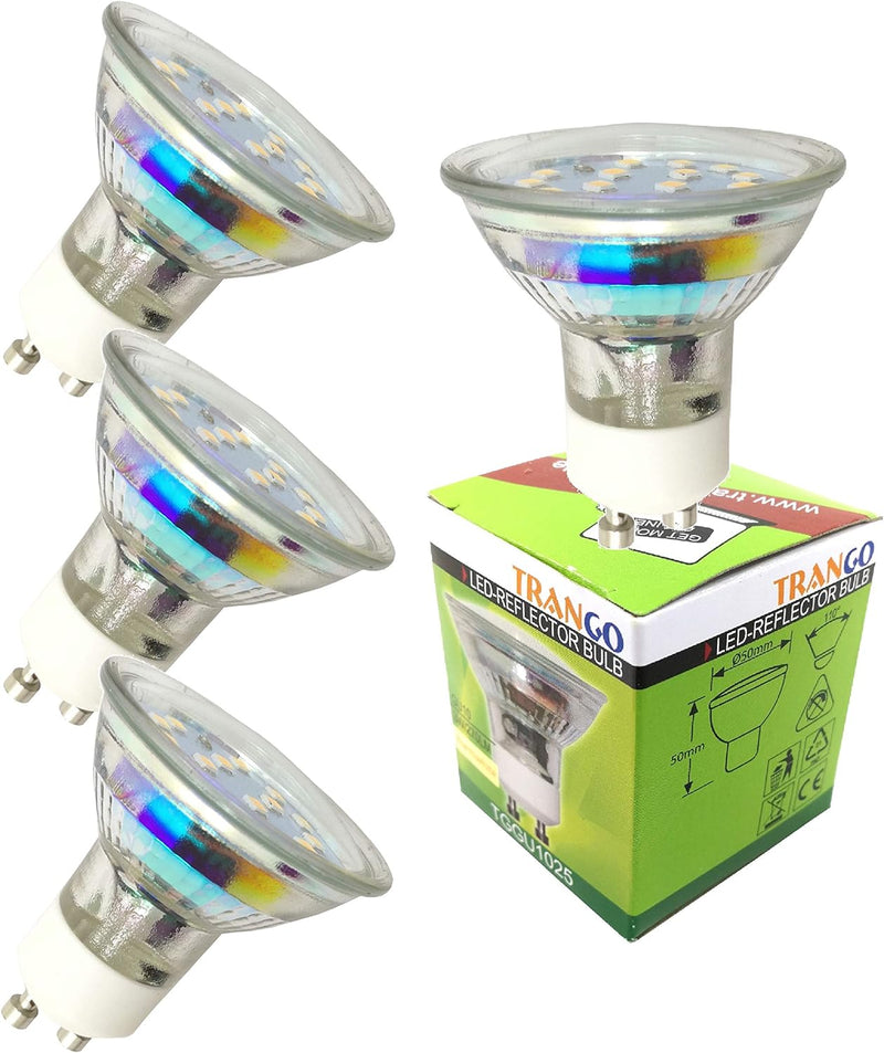 Trango 4-flammig 2935-042 LED Deckenleuchte *FINNO* in Edelstahl-Optik inkl. 4x 3 Watt GU10 LED Leuc