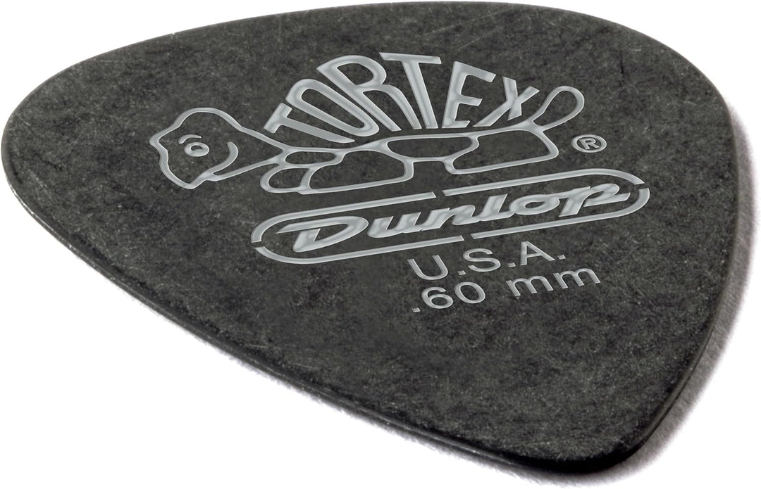 Médiators Jim Dunlop 0,60mm Tortex Pitch Black 0,60mm sachet de 72 Sachet de 72 0,60mm, Sachet de 72
