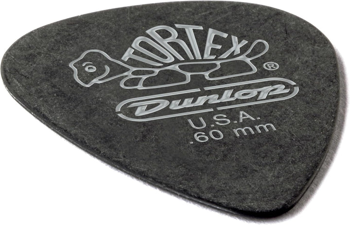Médiators Jim Dunlop 0,60mm Tortex Pitch Black 0,60mm sachet de 72 Sachet de 72 0,60mm, Sachet de 72