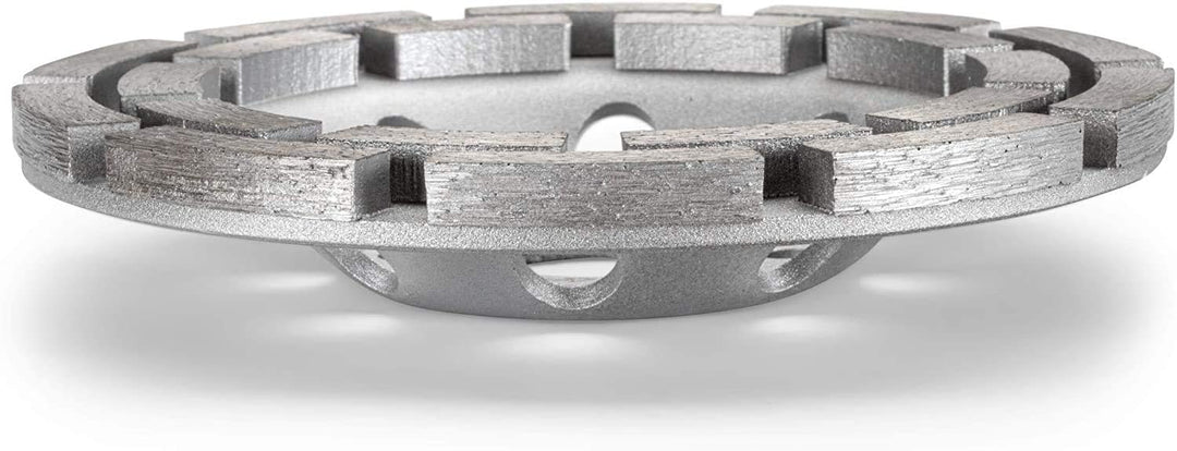Premium Diamant-Schleiftopf │ 2 Stück │ Ø 125 mm x 22,2 mm │ 2-reihig │ für Beton, Granit, Mauerwerk