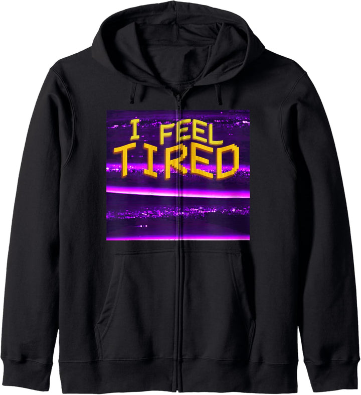 I FEEL müde Ästhethic Vaporwave Glitch für depressive Jungen Kapuzenjacke