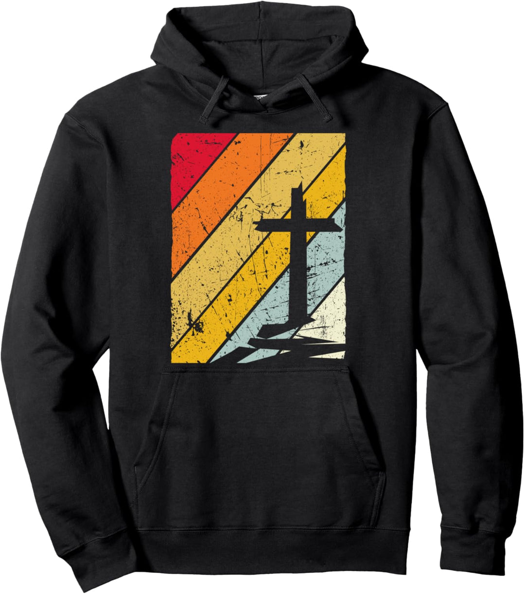 Kreuz Vintage Jesus Kreuz Geschenkidee Pullover Hoodie