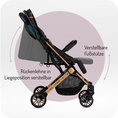 MOMI ESTELLE Kinderwagen für Kinder ab 6 Monat bis zu max. Körpergewicht von 15 kg, H105 x B51 x T75