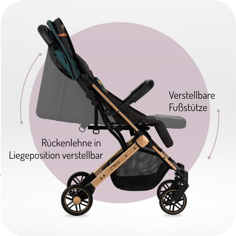 MOMI ESTELLE Kinderwagen für Kinder ab 6 Monat bis zu max. Körpergewicht von 15 kg, H105 x B51 x T75