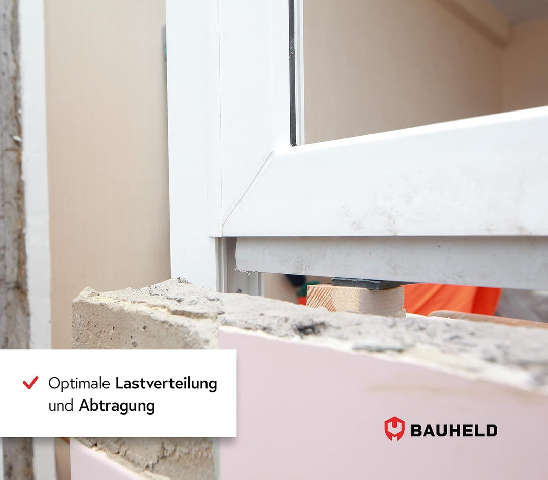 BAUHELD® Universal Verglasungsklötze 20x100 x 3mm [500 Stück] - Rote Fenster-Abstandshalter Keile au