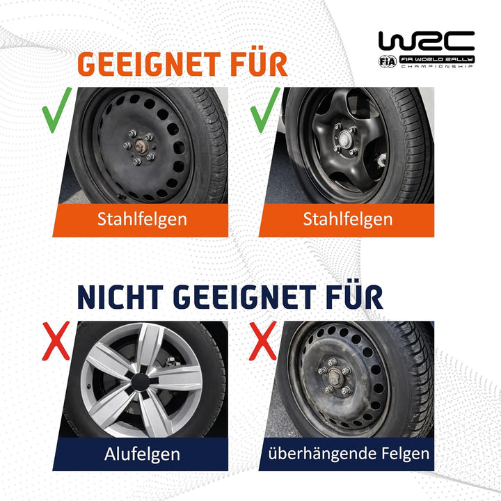 WRC 007598 – 4 Radkappen 15 Zoll, Turbo zweifarbig 15 pouces, 15 pouces