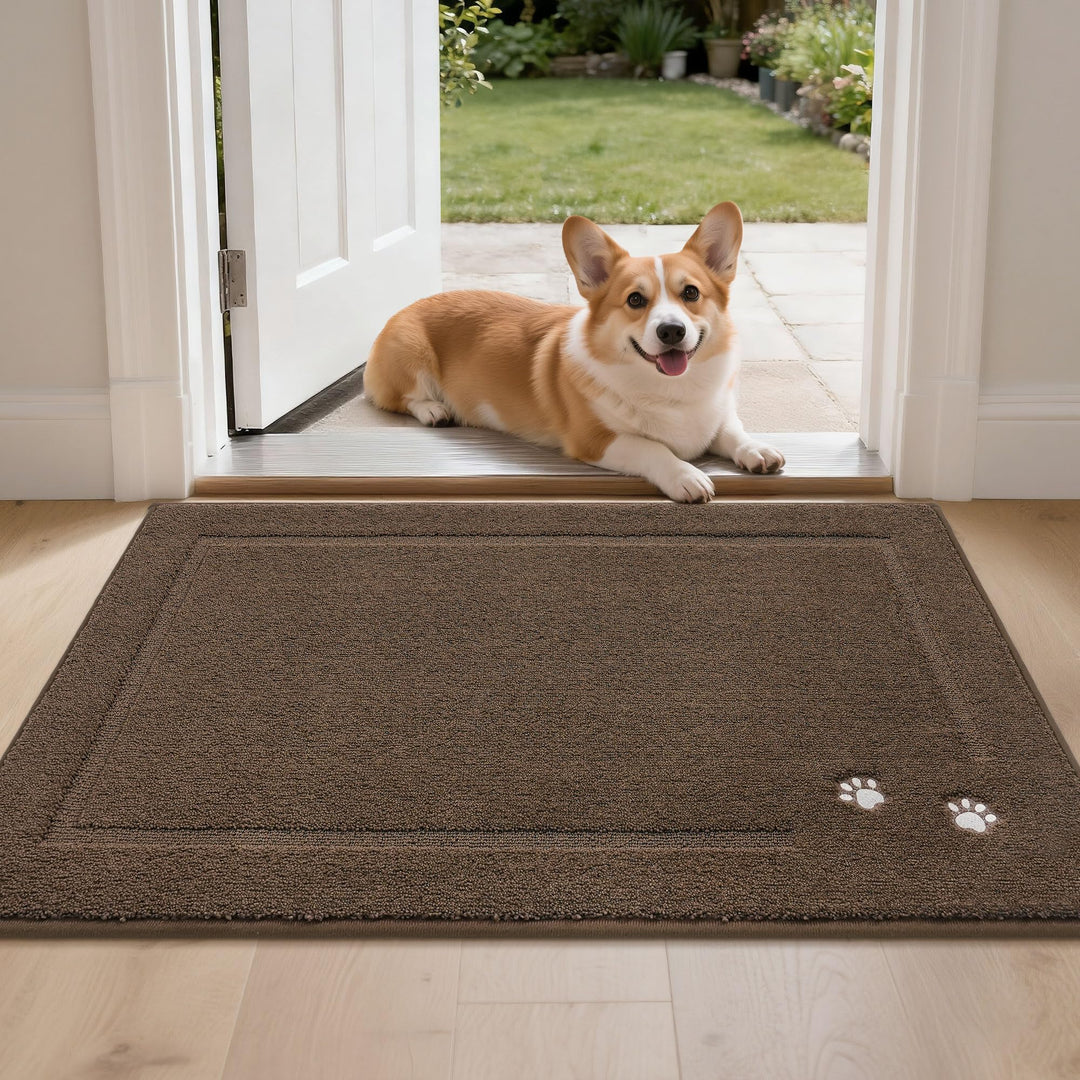 BEQHAUSE Schmutzfangmatte, rutschfest und Schmutzfangend, Braun, 60x90cm 60 x 90 cm Braun, 60 x 90 c