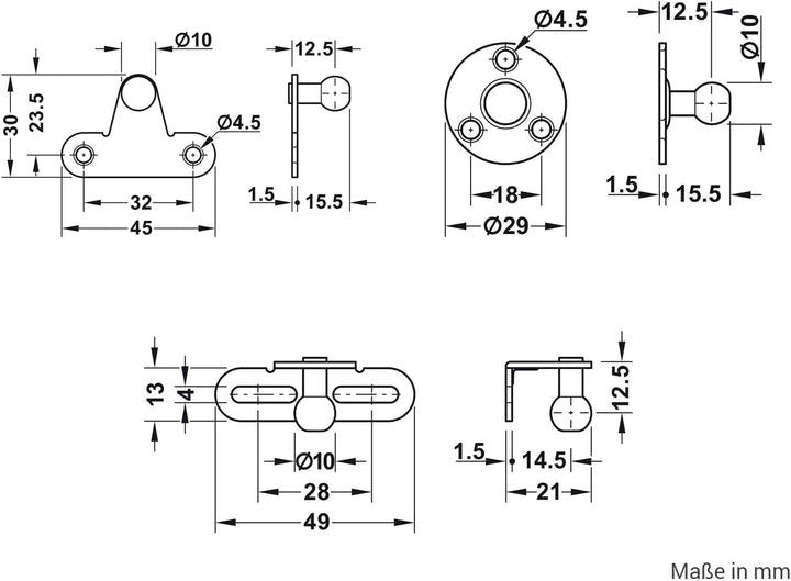 HAFELE 80N Schwerer schmaler Teleskop-Gasdämpfer Gasdruckdämpfer Arm Gasdruckfeder Pneumatischer Gas