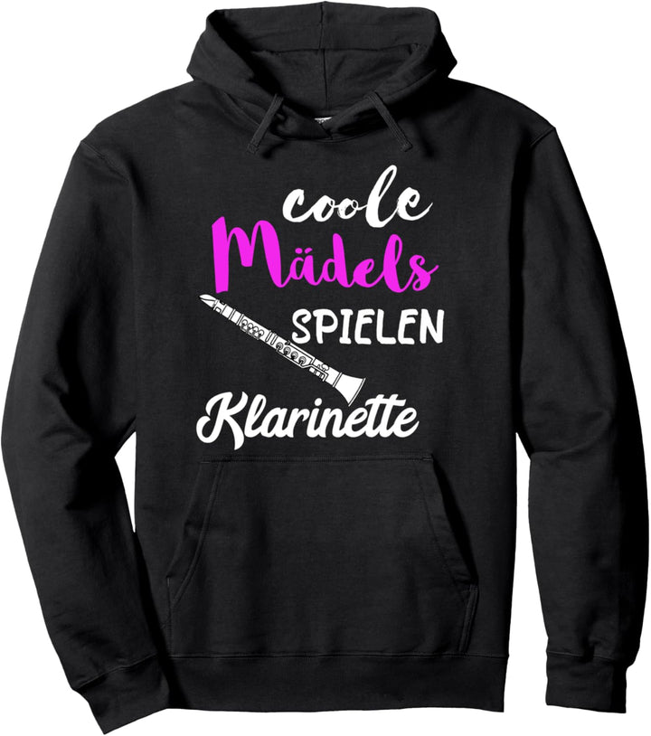 Coole Mädels Spielen Klarinette Klarinettist Musikschule Pullover Hoodie