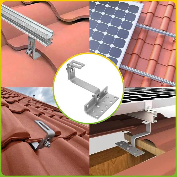 10 Stk. Offgridtec© Edelstahl Dachhaken 3-fach verstellbar Dachziegel Frankfurter Pfanne, 10 Stk.