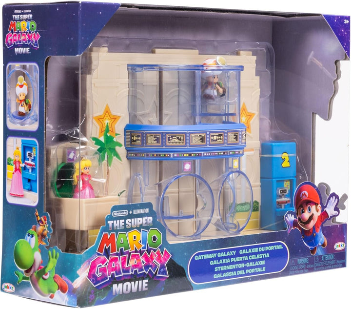 Der Super Mario Galaxy Movie – Gateway Galaxy Diorama-Set mit 3,8 cm grosser Prinzessin Peach- und e