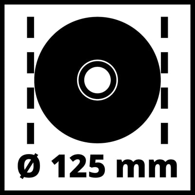 Einhell Winkelschleifer TC-AG 125/850 (850 W, 12.000 min-1, max. Schnitttiefe 33 mm, max. Scheibendu