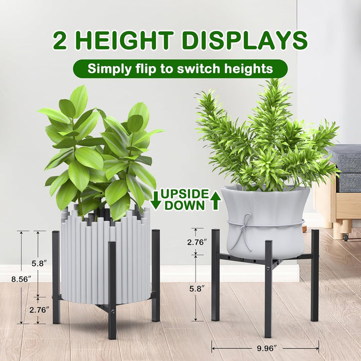 Pflanzenständer, 2 Pack Verstellbarer Blumentopfständer, Blumenhocker Innen, Metall Pflanzenregal Bl