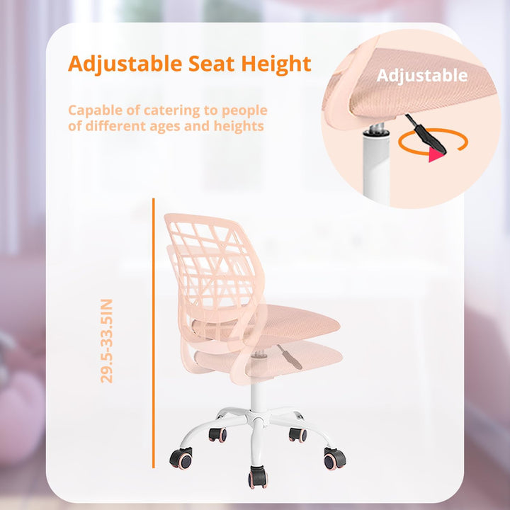 FurnitureR Home Office Stuhl, ergonomischer höhenverstellbarer Drehstuhl mit Rollen, moderner Comput