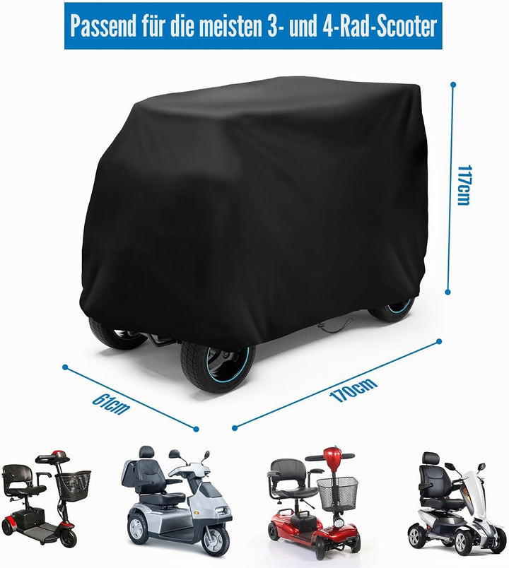 SIRUITON Scooter Schutzhaube Abdeckhaube für Elektroscooter Reissfeste Scootergarage -2 Jahre Garant