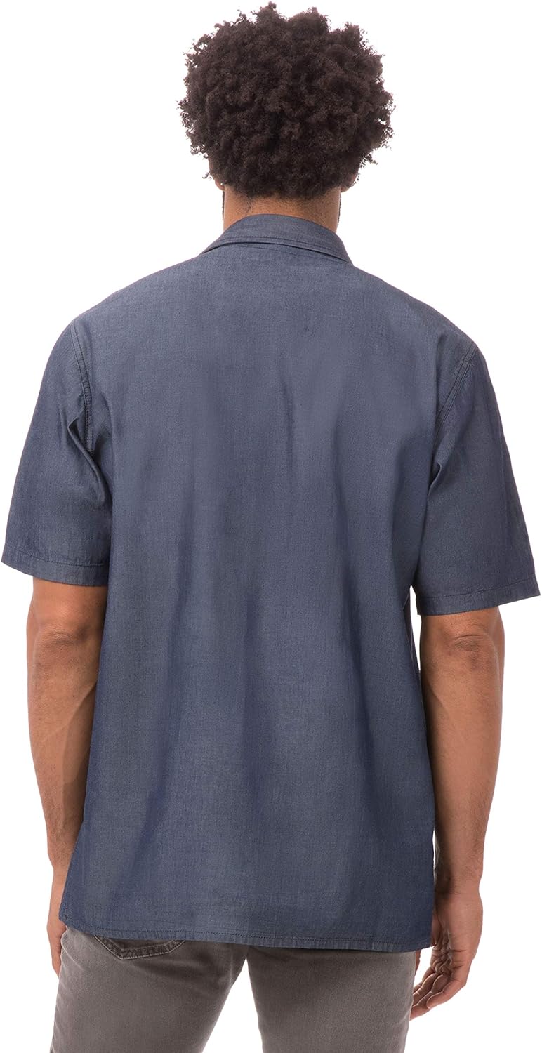 Chef Works Detroit Kurzarm Hemd Denim, SKS002-IBL-XS XS strapazierfähig Indigoblau
