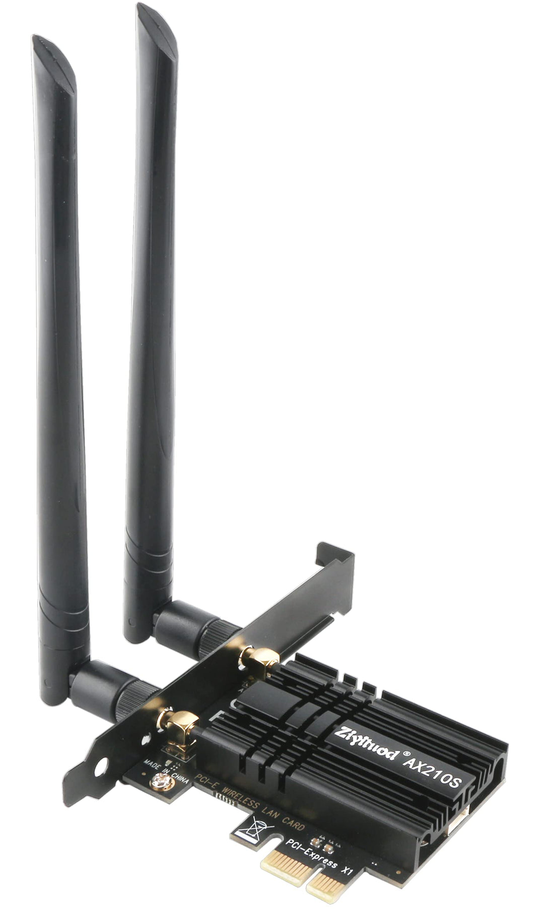 WLAN Karte, Intel AX210 Bluetooth5.3, Bis zu 5400Mbit/s Tri-Bands(6G/5G/2.4G) WLAN PCIe WiFi 6 Karte