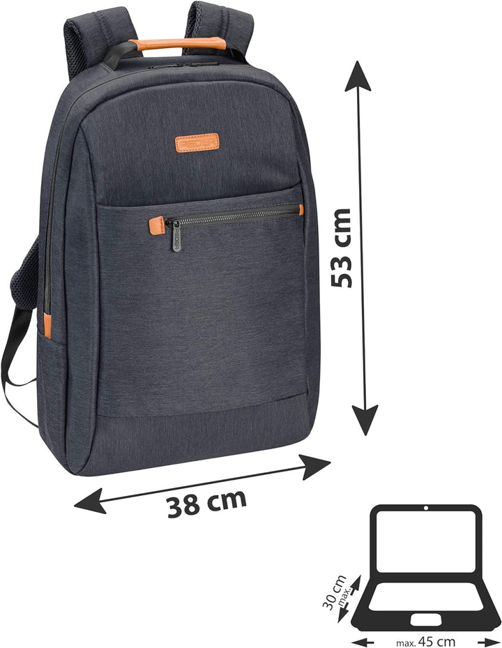 PEDEA Laptop Rucksack "Elegance" Notebook-Rucksack bis 17,3 Zoll (43,9 cm) mit Tablet-PC Fach bis 10