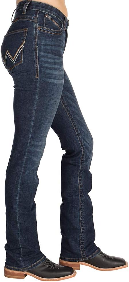 Wrangler Damen Retro Mae Mid Rise Stretch Boot Cut Jeans 0-34 Lovette, 0-34 Lovette