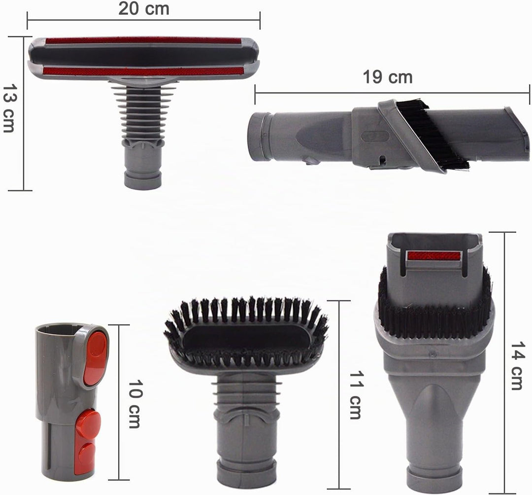Zubehör-Set Ersatz für Dyson V8 V7 V10 Staubsauger mit Adapter - Ersatzteile Bürste Düse Bodendüse f