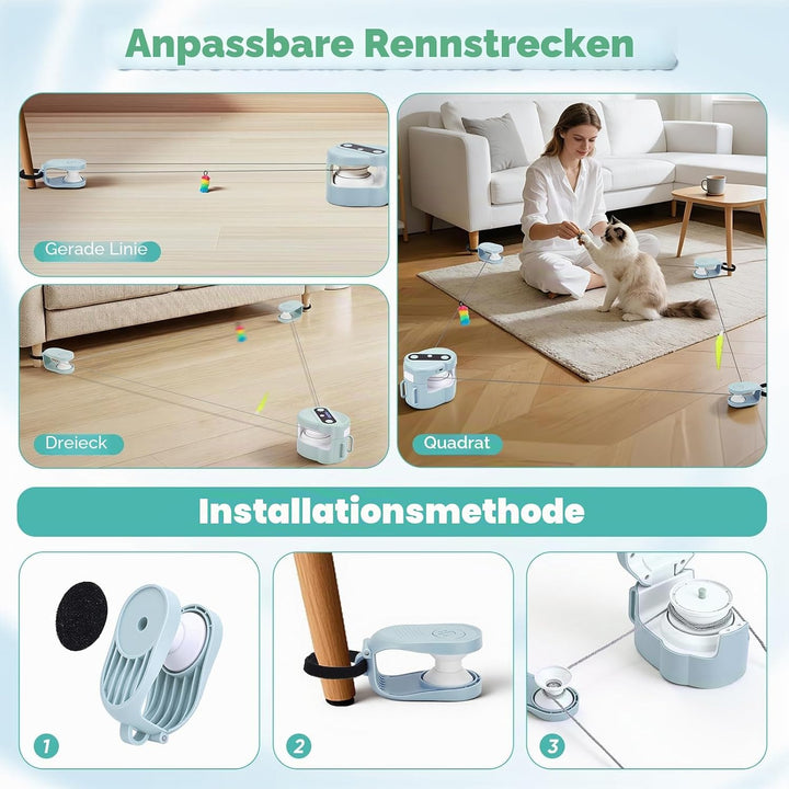 Interaktives Katzenspielzeug für Drinnen, Automatisches/Ferngesteuertes Simuliertes Katzenjagdspielz