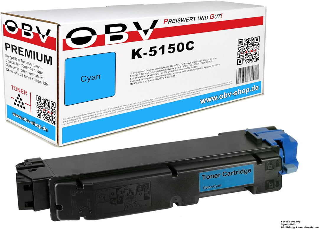 OBV kompatibler Toner als Ersatz für Kyocera TK-5150C für Kyocera Ecosys P6035 P6035cdn M6535cidn M6