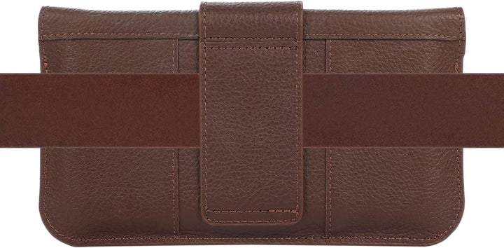 DYIGO Horizontale Gürteltasche aus echtem Leder für Herren, Kupplung für iPhone 13/14/15/16/17/Pro/P