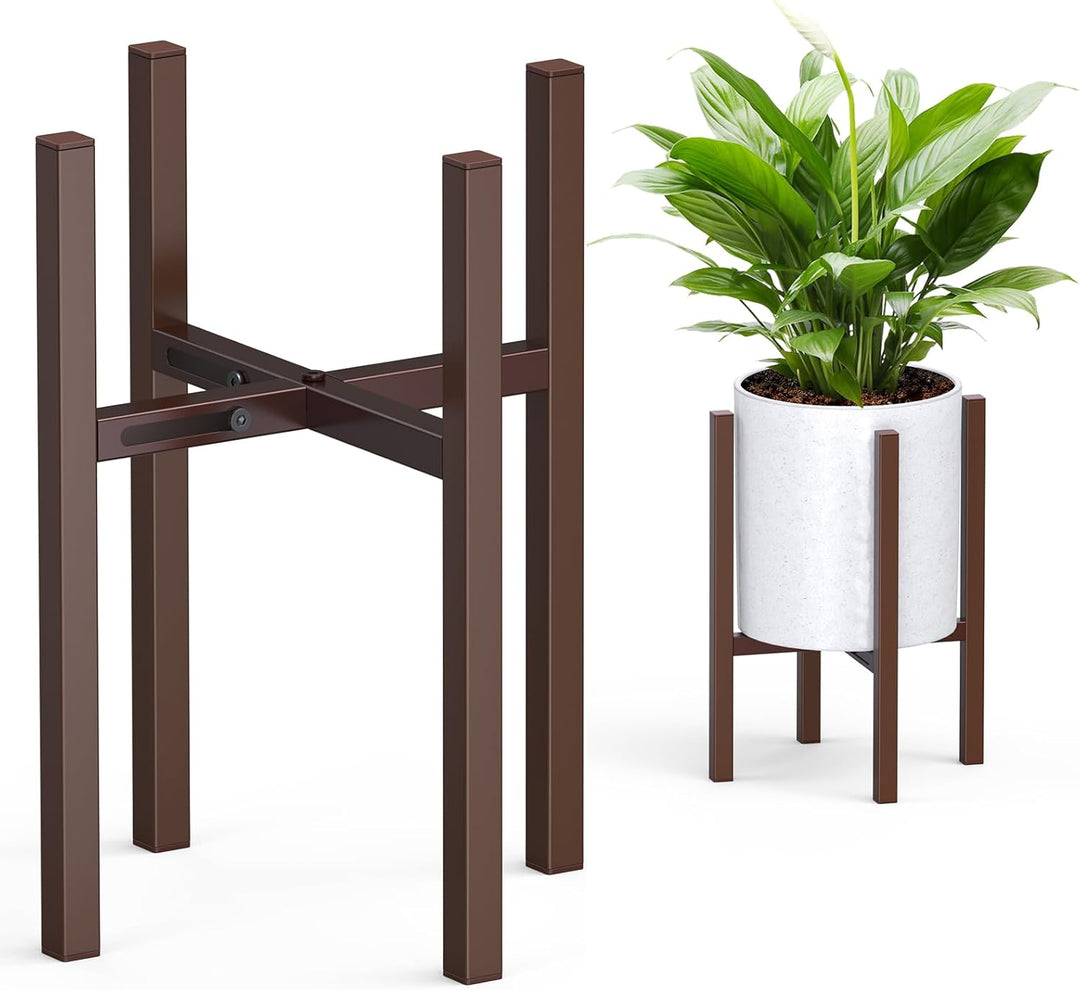 STLOVe Pflanzenständer Metall, Verstellbarer Blumenhocker Modern Blumenständer für Wohnzimmer, Büro,